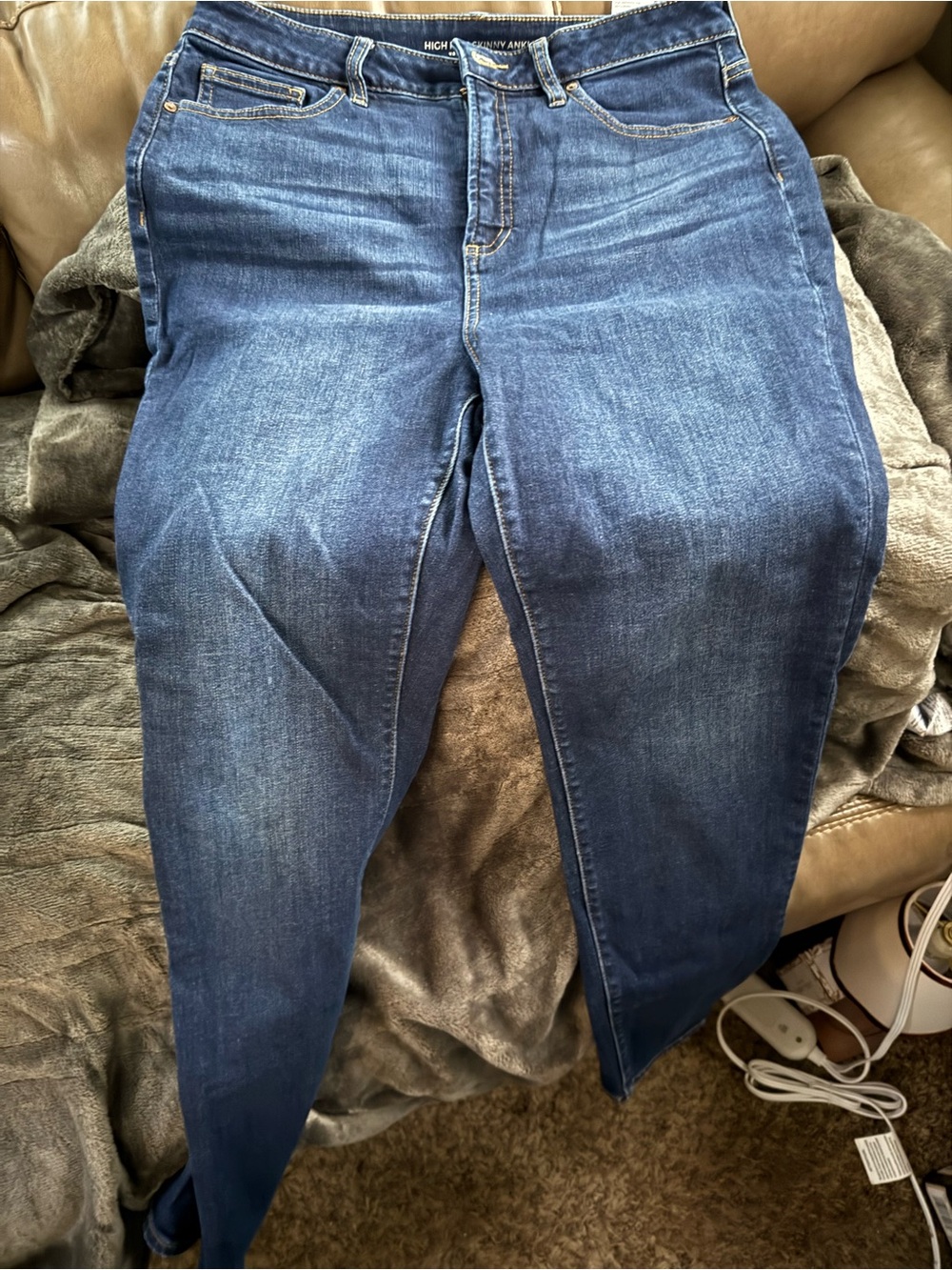 Chico’s Blue Women’s High-Rise skinny ankle Stretch Jeans